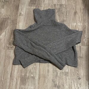 Reformation Gray Turtleneck Sweater